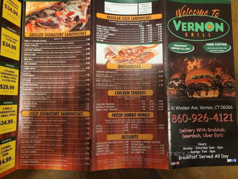 Vernon Grill - Vernon, CT menu_pic
