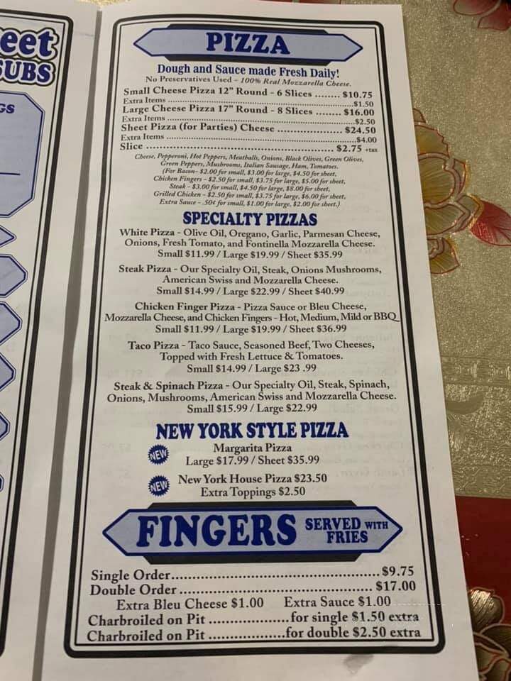William Street Pizza - Cheektowaga, NY menu_pic