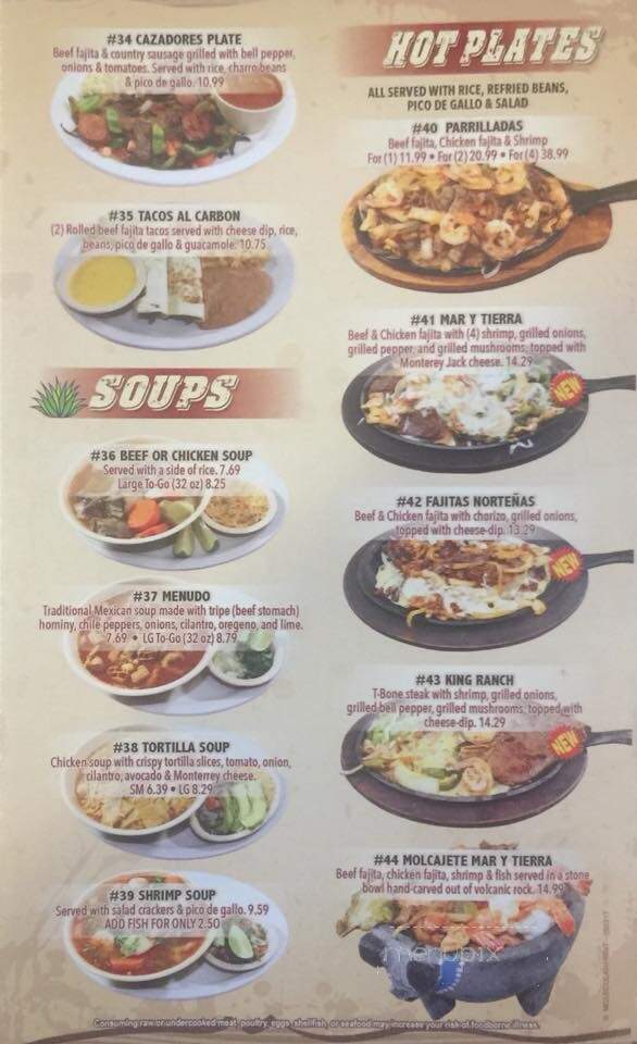 Agave Jalisco Restaurant - Karnes City, TX menu_pic