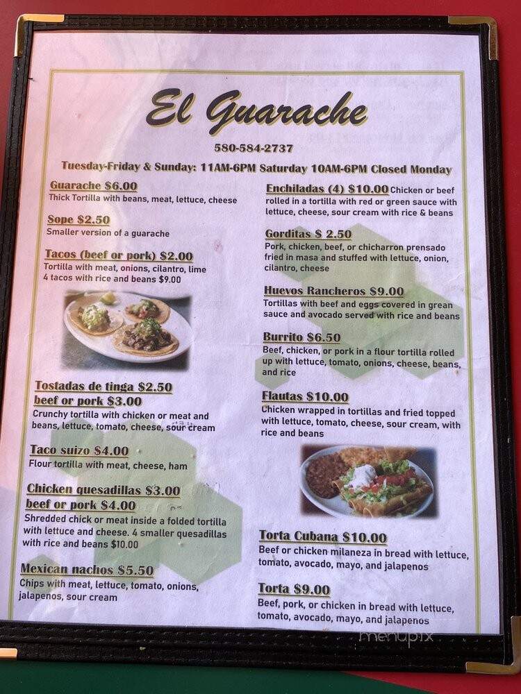 Antojitos Mexicanos El Guarache - Broken Bow, OK menu_pic