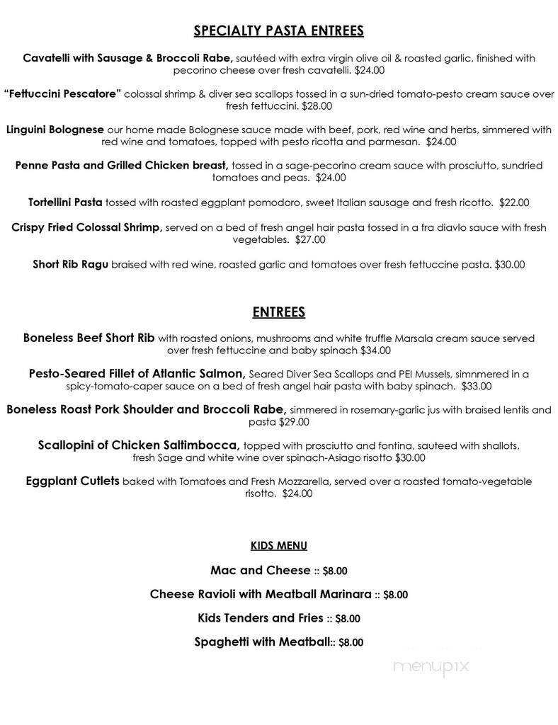 Bacio's - Palmyra, NJ menu_pic