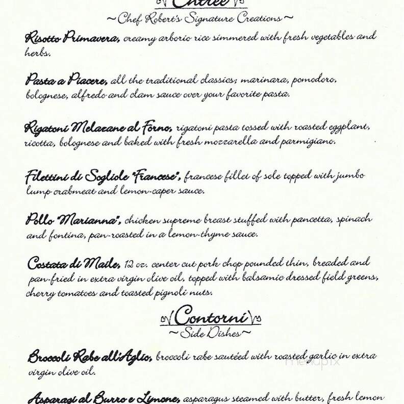 Bacio's - Palmyra, NJ menu_pic