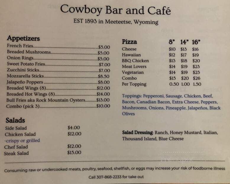 Cowboy Bar & Outlaw Cafe - Meeteetse, WY