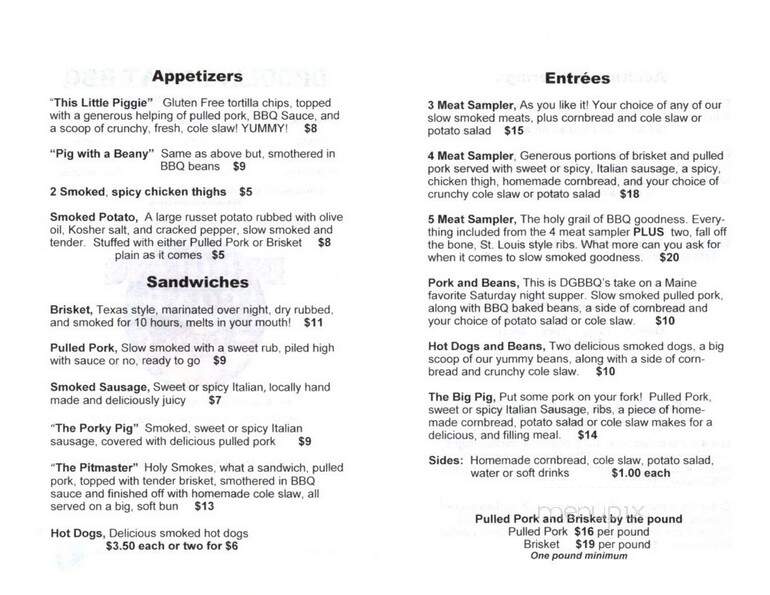Drooling Goat - Dexter, ME menu_pic