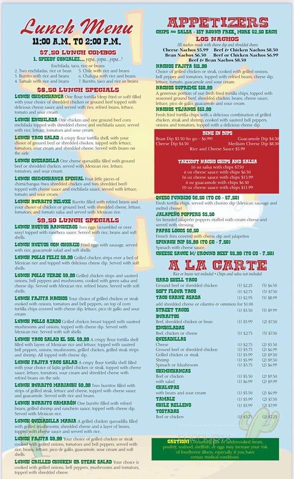 El sol de Mexico Mexican Bar & Grill - Humboldt, IA menu_pic