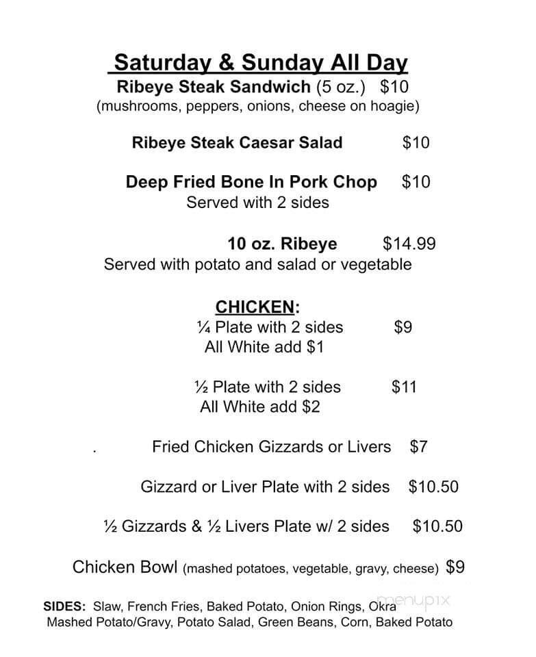 Hank and Lilly's - Maeystown, IL menu_pic