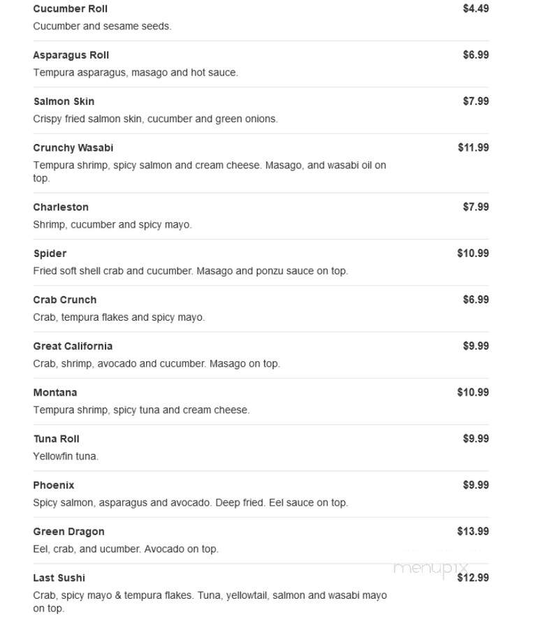 King Ramen & Poke Bowls - Summerville, SC menu_pic