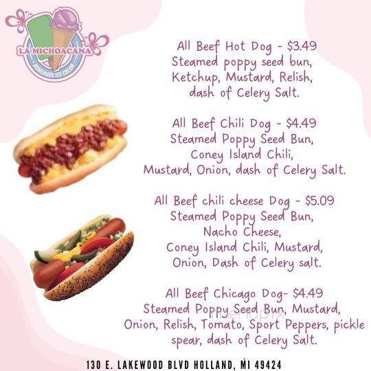 La Michoacana Ice Cream & Munchiez - Holland, MI menu_pic