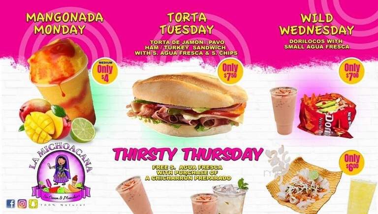 La Michoacana Ice Cream & Munchiez - Holland, MI menu_pic