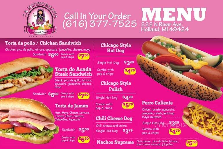 La Michoacana Ice Cream & Munchiez - Holland, MI menu_pic