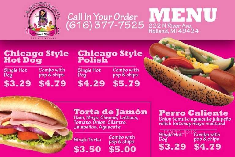 La Michoacana Ice Cream & Munchiez - Holland, MI menu_pic