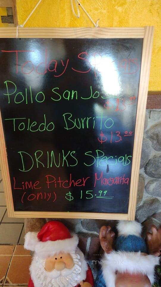 La Terraza Mexican Grill - Toledo, IA menu_pic