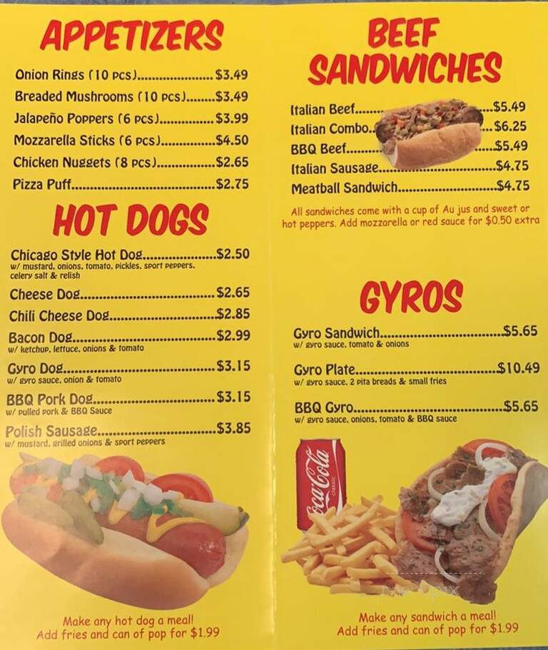 Lili's Hot Dogs - Manteno, IL menu_pic
