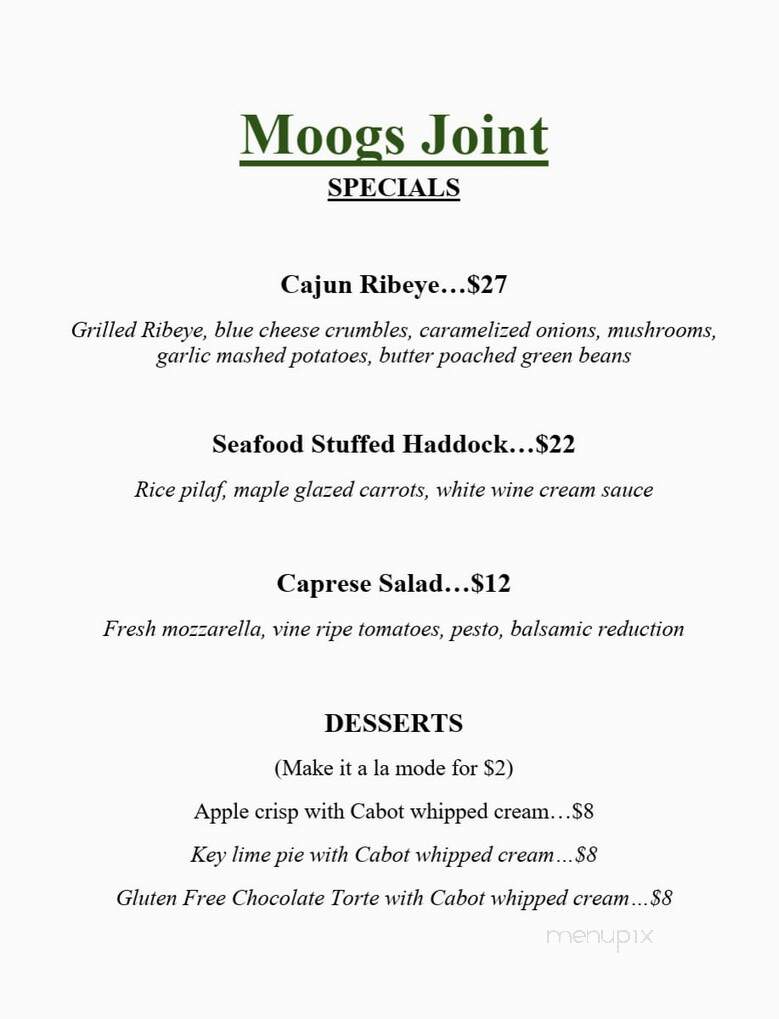 Moog's Joint - Johnson, VT