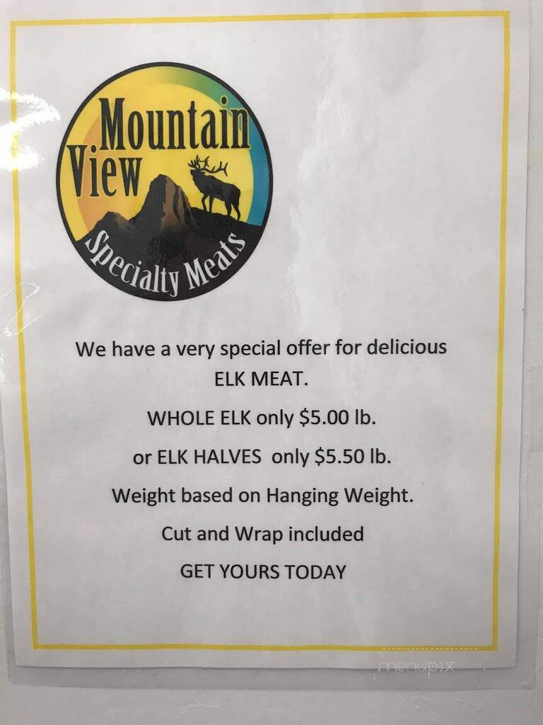 Mountain View Speciality Meats - Riggins, ID