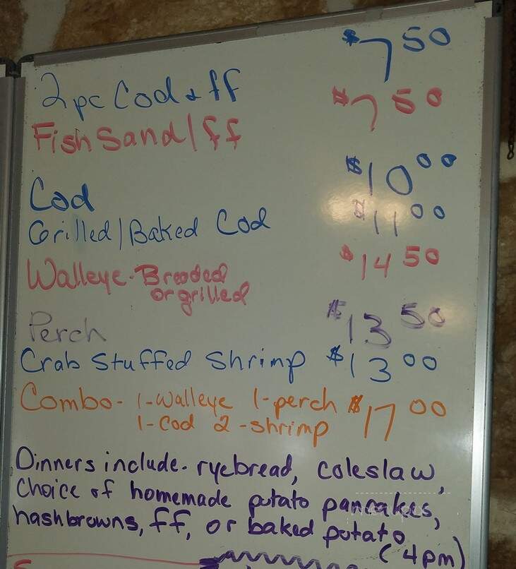On the Rocks Bar and Grill - Neosho, WI menu_pic