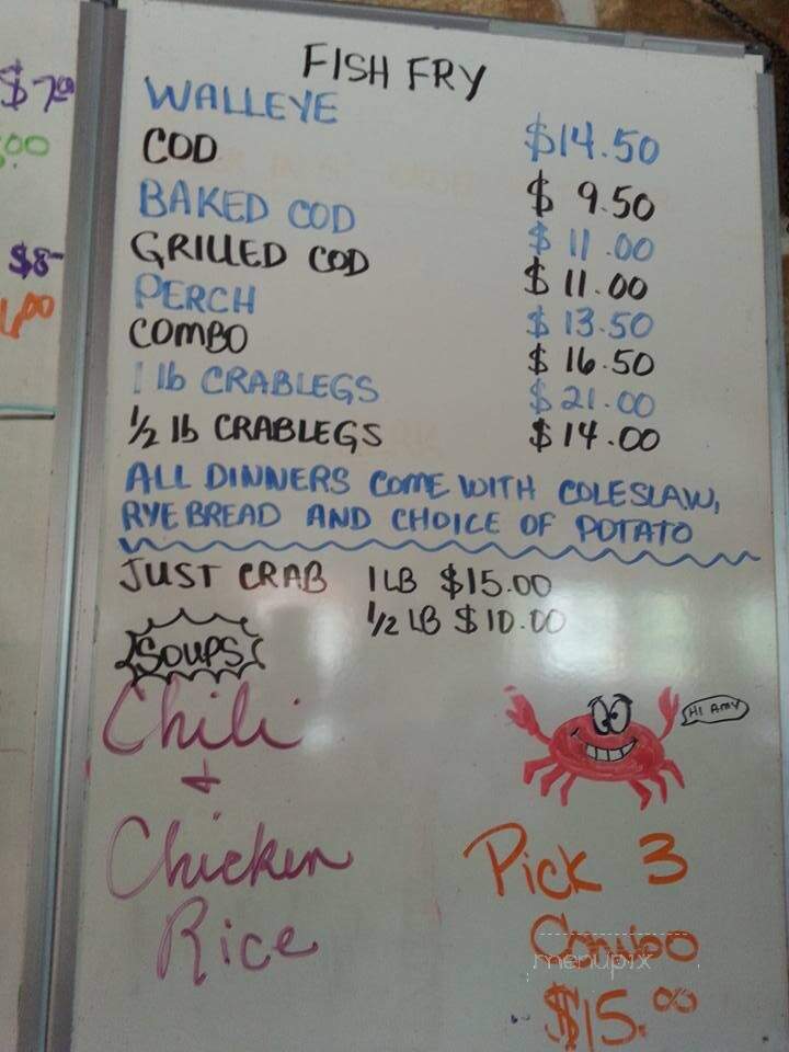 On the Rocks Bar and Grill - Neosho, WI menu_pic