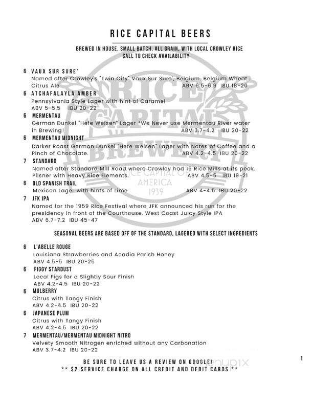 Reggie's Downtown - Crowley, LA menu_pic