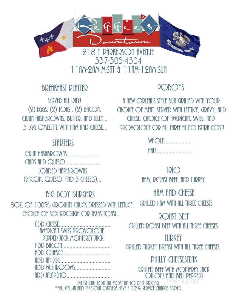Reggie's Downtown - Crowley, LA menu_pic