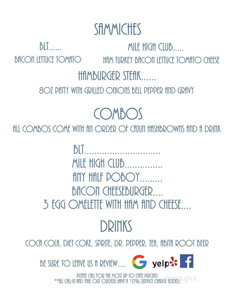 Reggie's Downtown - Crowley, LA menu_pic