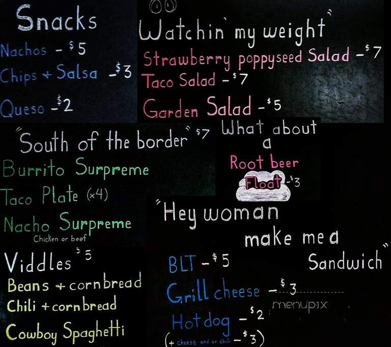 Rollin' Doe - Talihina, OK menu_pic