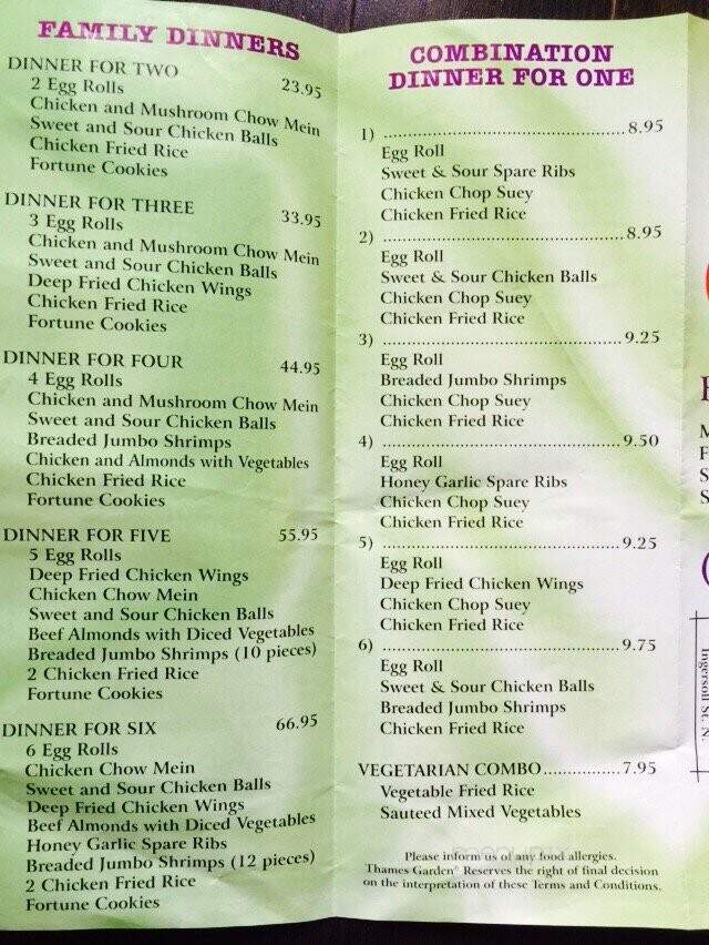 Thames Garden - Ingersoll, ON menu_pic