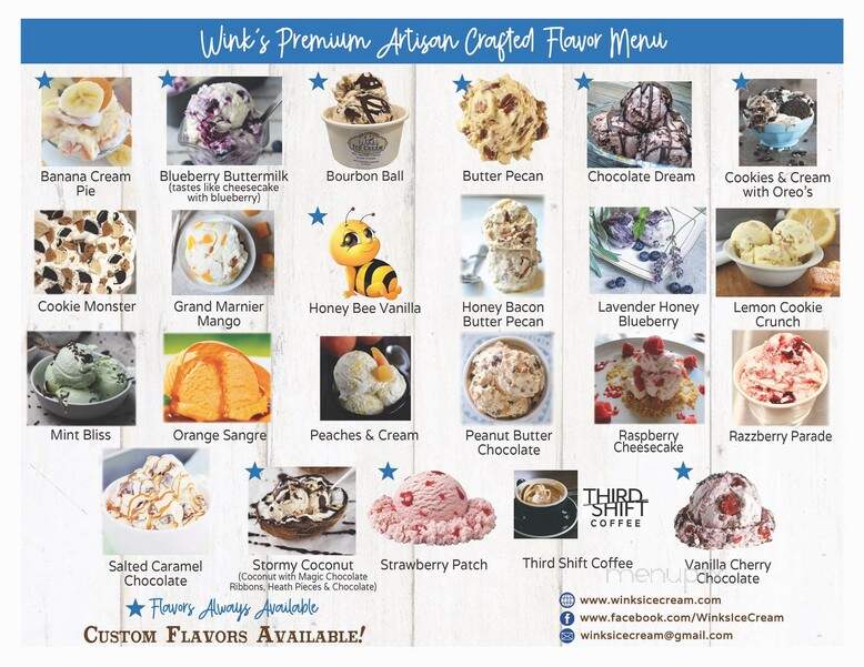 Winks Ice Cream - Clarksville, IN menu_pic