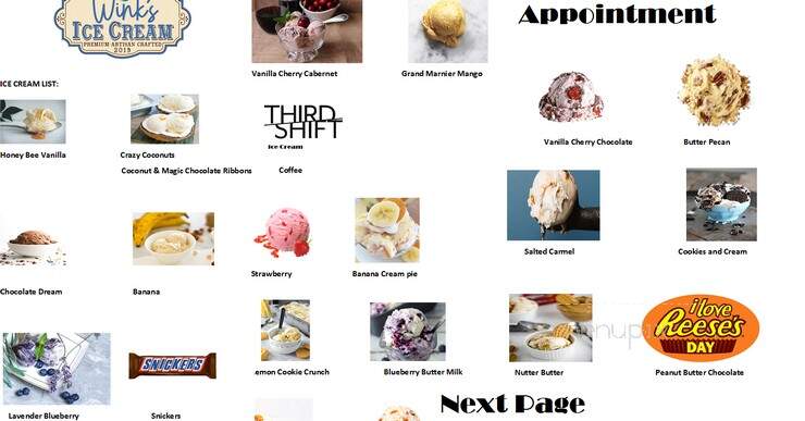Winks Ice Cream - Clarksville, IN menu_pic