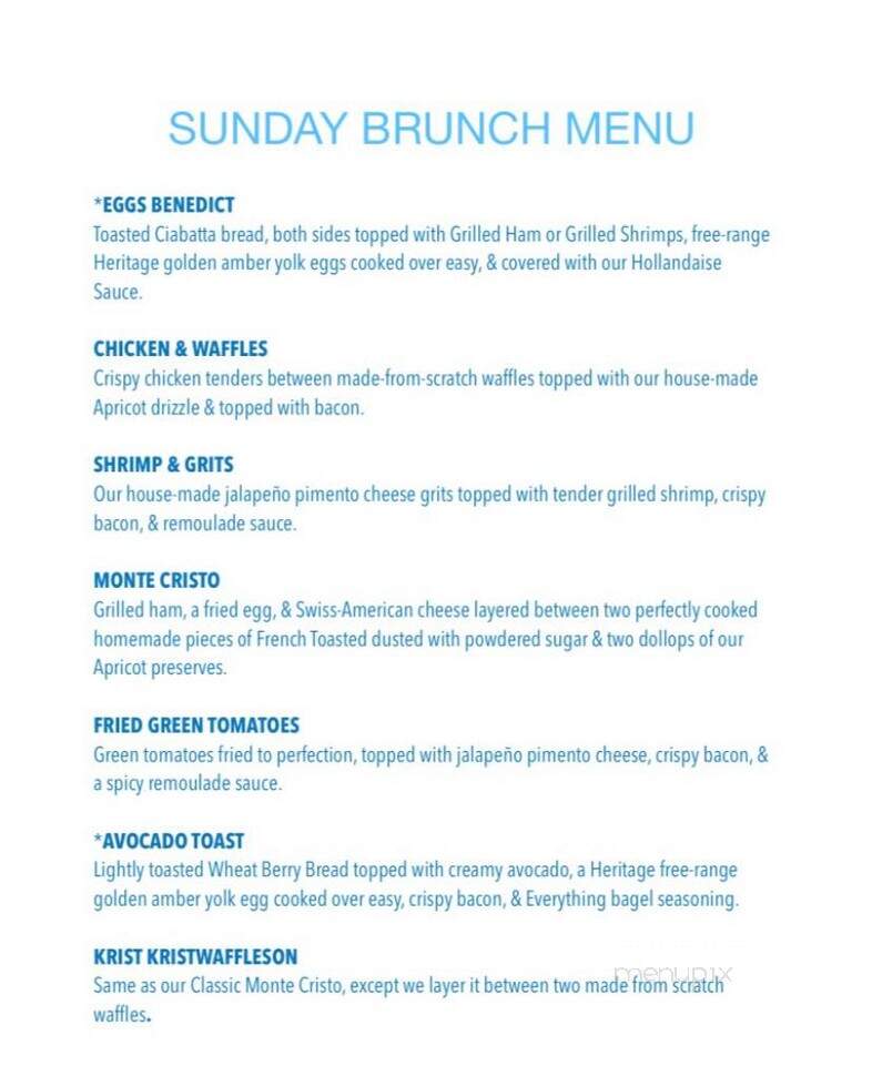 Apricot Place Cafe - Ocoee, TN menu_pic