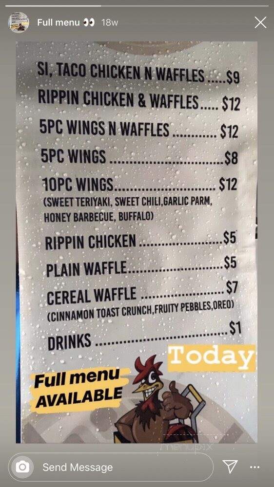 Chicken and waffles on wheels - Paterson, NJ menu_pic