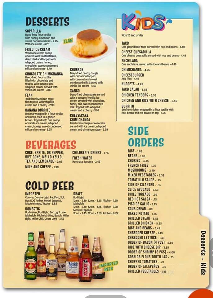 El Veracruz - Starkville, MS menu_pic