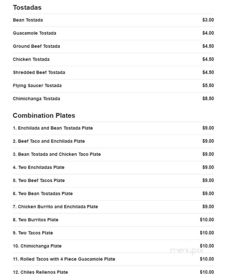 Gilberto's Taco Shop - Willmar, MN menu_pic