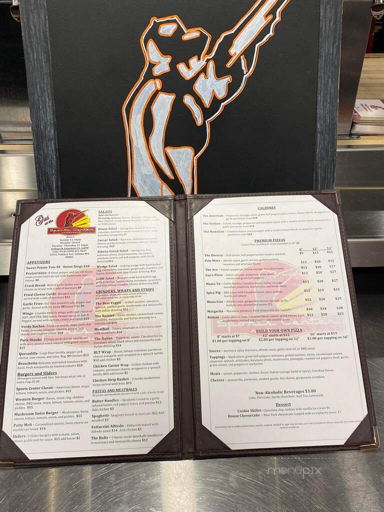 Gus's Sports Center Pizza - Yakima, WA menu_pic