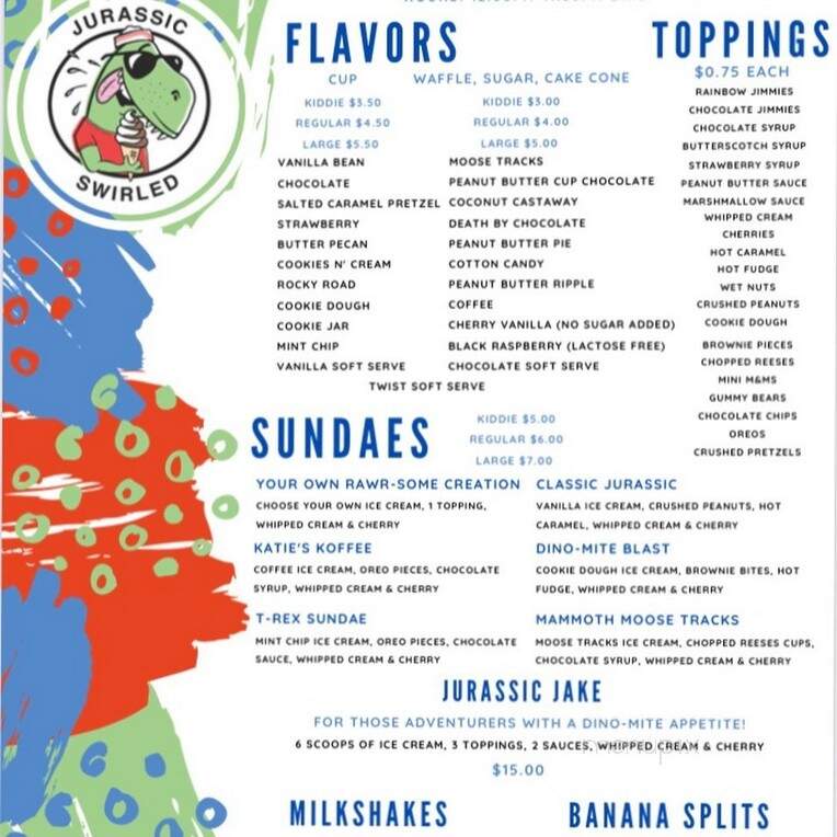 Jurassic Swirled - North Wildwood, NJ menu_pic