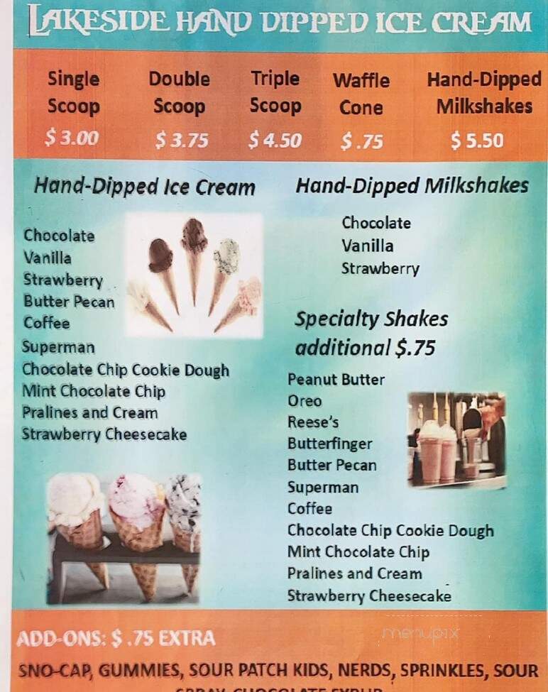 Lakeside Sno - Byrdstown, TN menu_pic