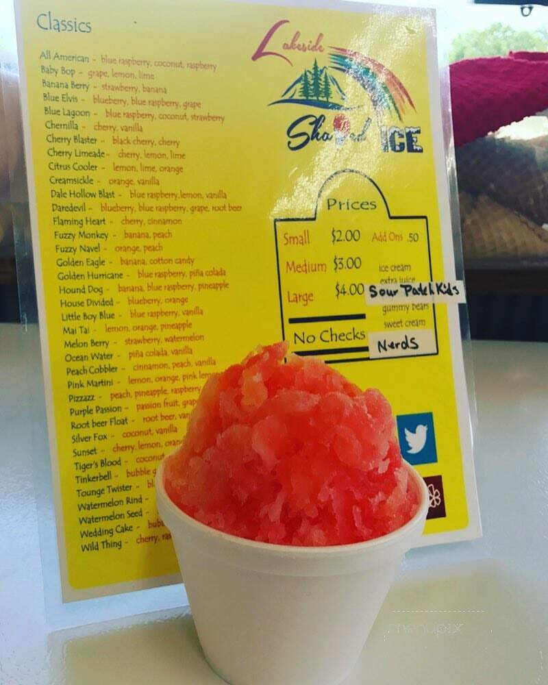 Lakeside Sno - Byrdstown, TN menu_pic