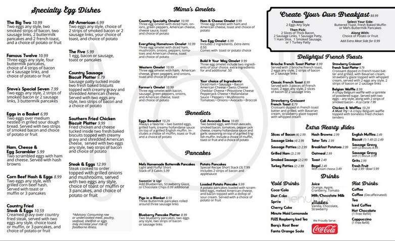 Mel's Hometown Restaurant - Corry, PA menu_pic