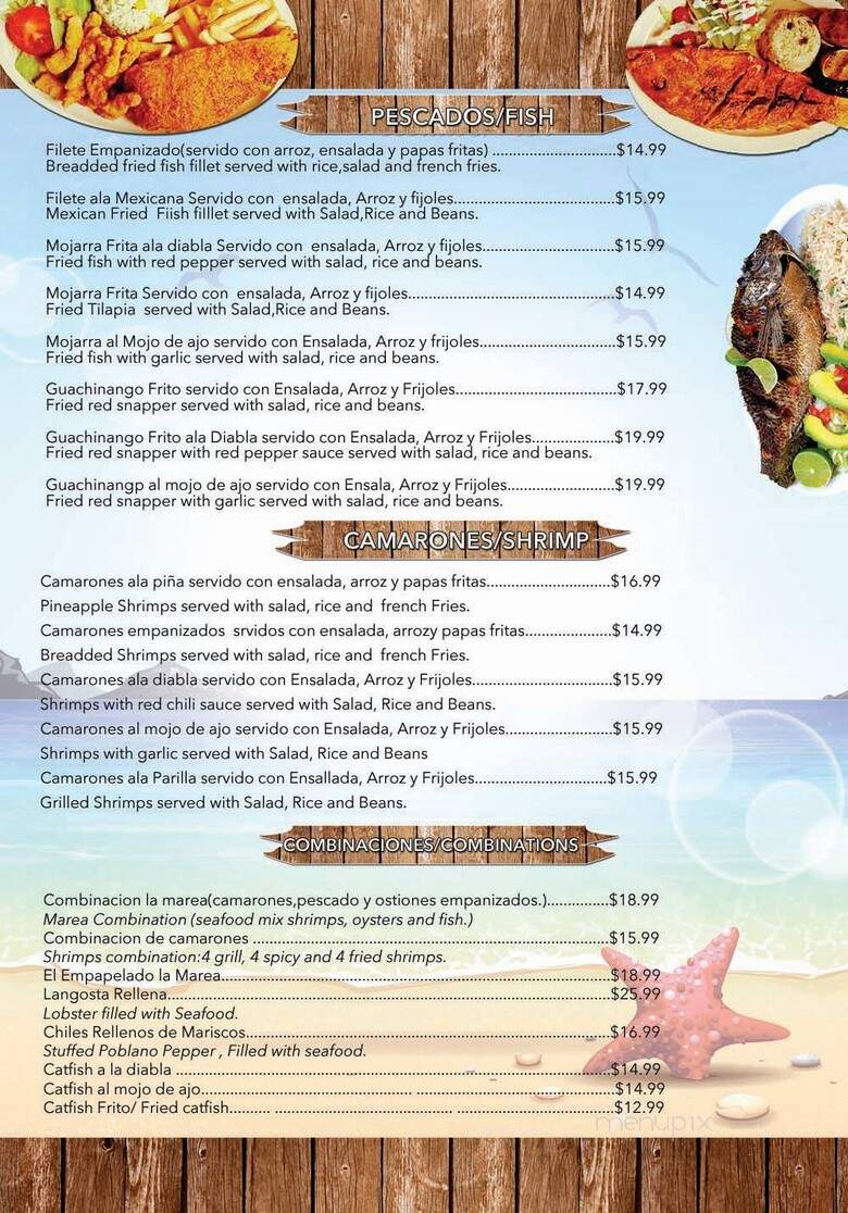 Villa del Mar - Baton Rouge, LA menu_pic