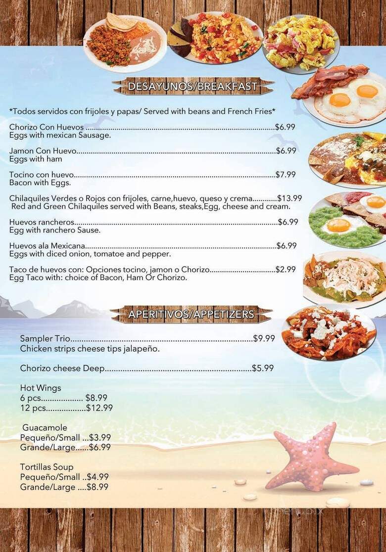 Villa del Mar - Baton Rouge, LA menu_pic