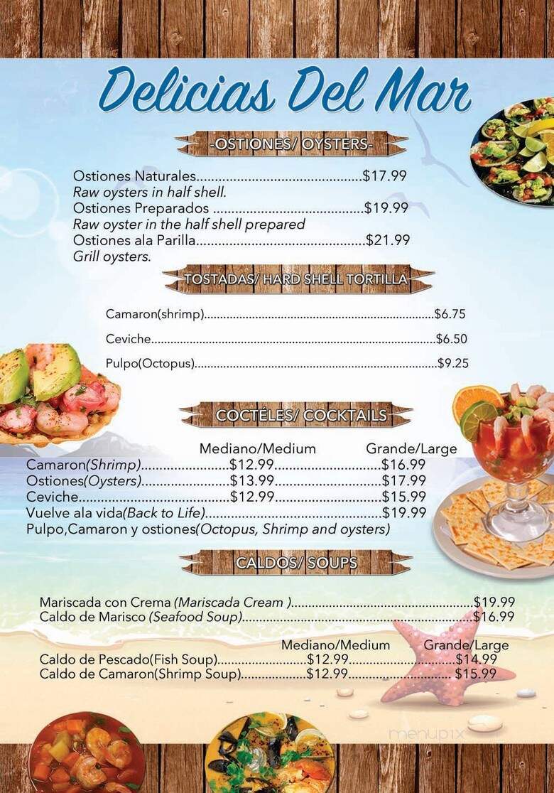 Villa del Mar - Baton Rouge, LA menu_pic