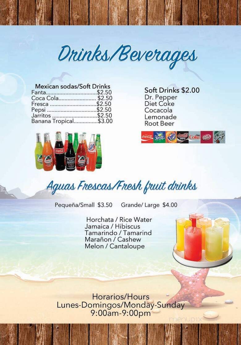 Villa del Mar - Baton Rouge, LA menu_pic