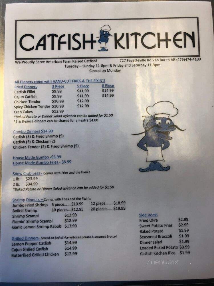 Catfish Kitchen - Van Buren, AR menu_pic
