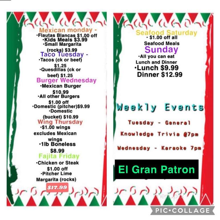 El Gran Patron Mexican Restaurant - Moundsville, WV