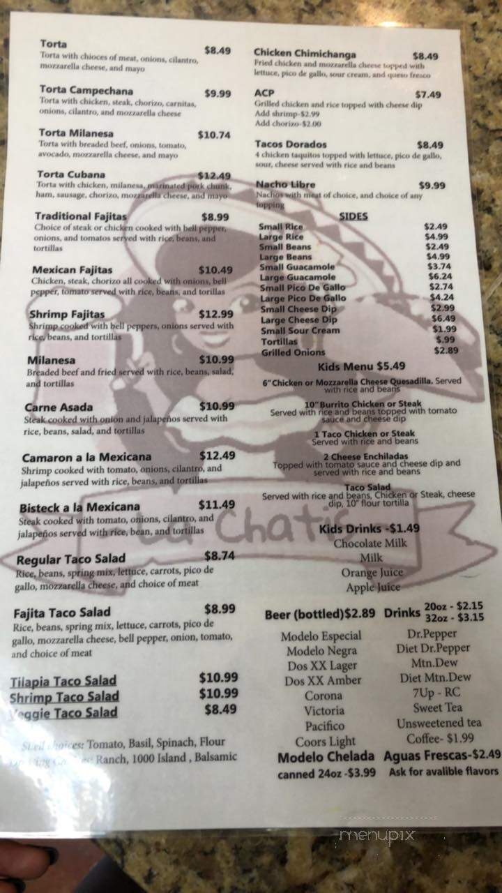 La Chatis Mexican Kitchen - Jefferson, NC menu_pic