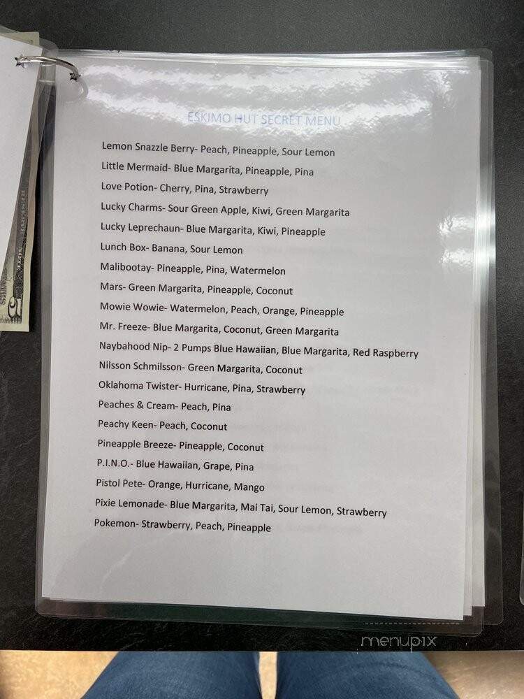 Eskimo Hut - Midwest City, OK menu_pic