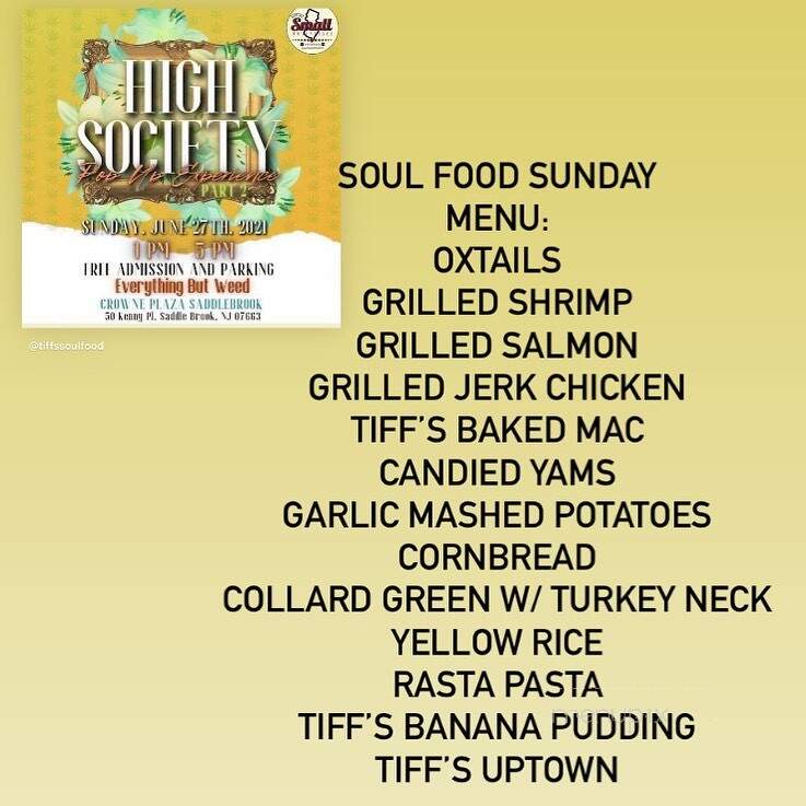 Tiff's Soul Food - Paterson, NJ menu_pic