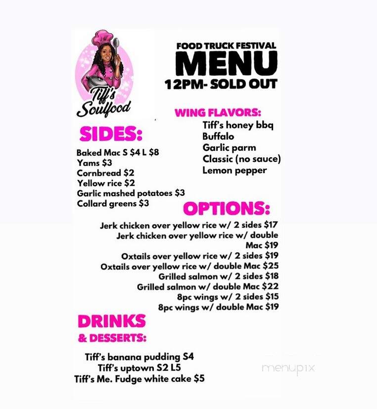 Tiff's Soul Food - Paterson, NJ menu_pic