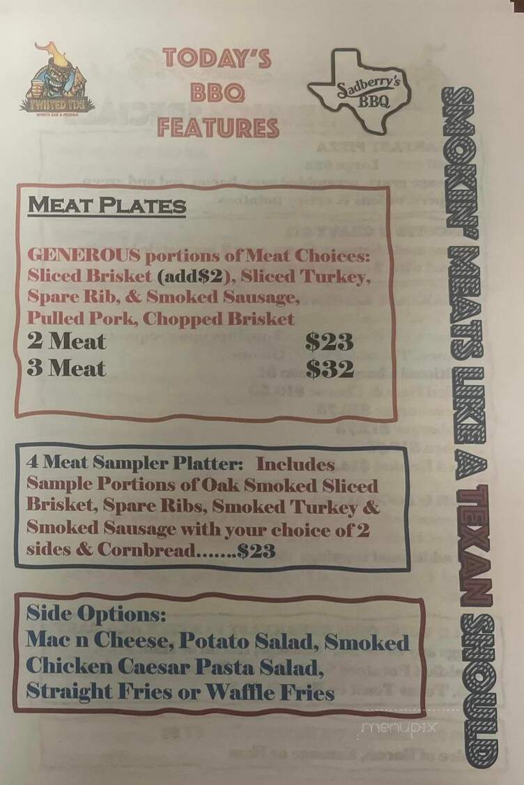 Twisted Tiki Sports Bar & Pizzeria - Walkerton, IN menu_pic