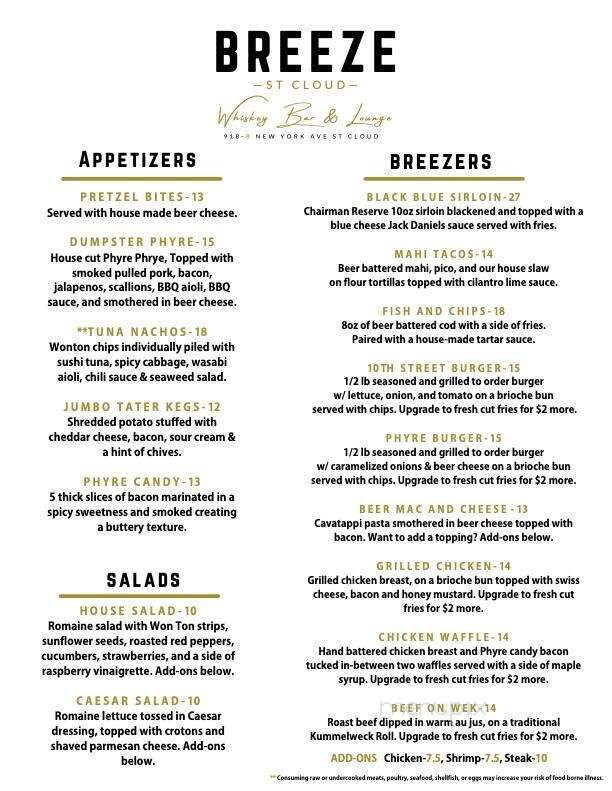 Breeze St Cloud - St. Cloud, FL menu_pic