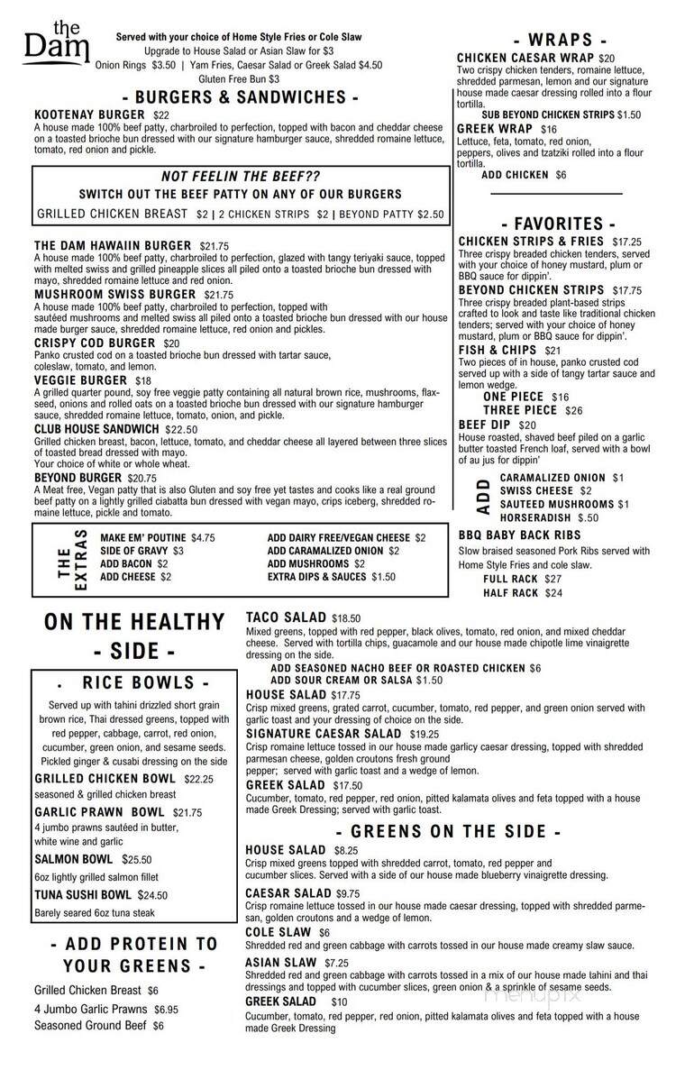 The Dam Restaurant & Bar - Crescent Valley, BC